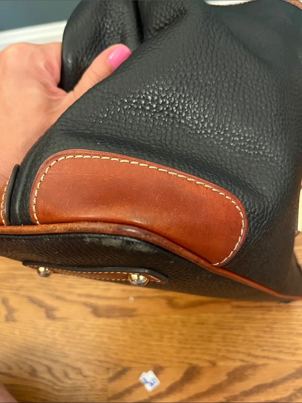 Dooney & Bourke Hobo Shoulder Bag Navy Pebbled Leather K10716120
